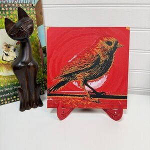 Uniquely Colored Bird Wall Art, Textured Art, Hueforge Art